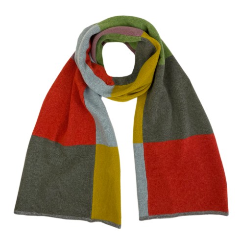 colour block scarf brights